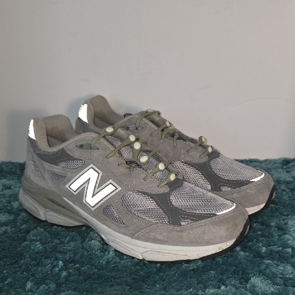 New Balance 990 Womens Gray and White Athletic Shoes Size 9.5 - Picture 4 of 11